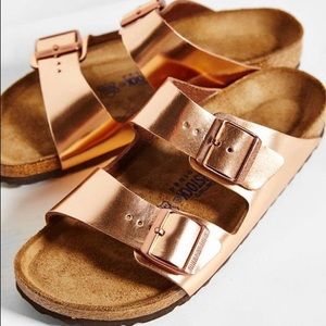 Birkenstock Arizona Rose Gold Sandals 38